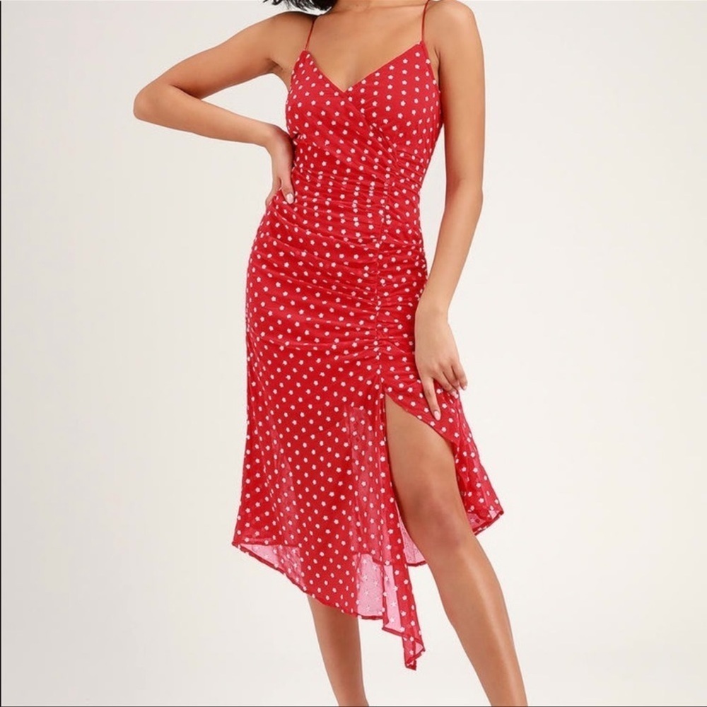 Finders Keepers Floral Dress 4 red sleeveless
